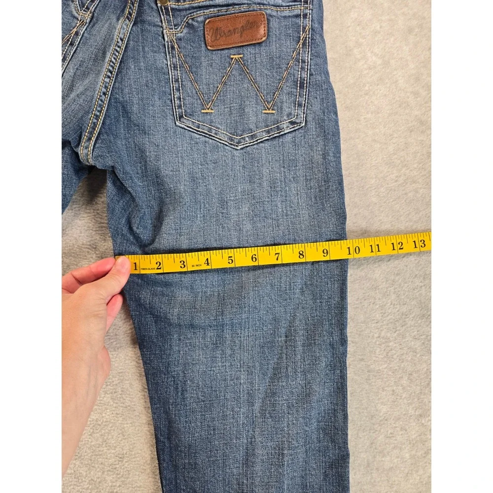 Wrangler Retro Slim Boot Jeans Mens 30x27 Blue Denim Western Casual Cowboy